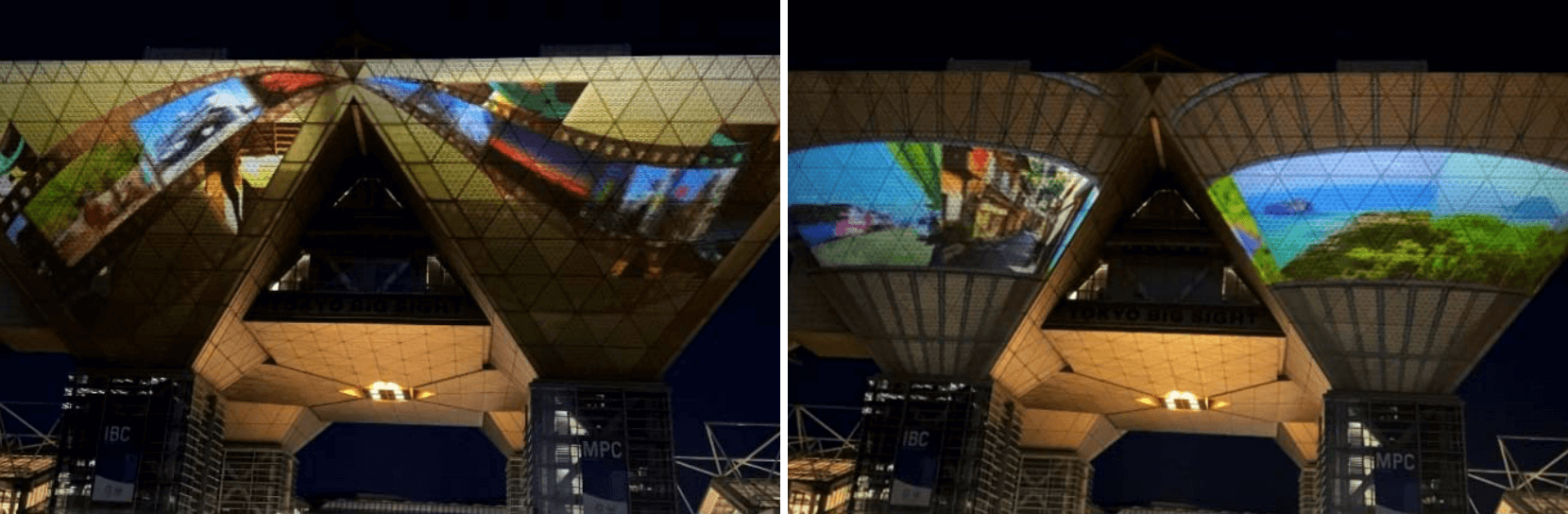 東京ビッグサイトにて東京の観光地のプロジェクションマッピング イメージ1